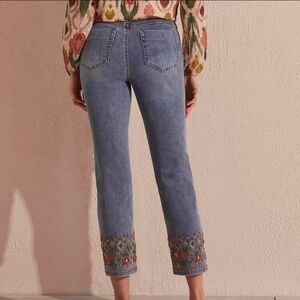 Tribal Jeans |  Size 2 | Embroidered Hem Denim Jeans